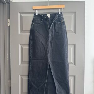 Women's Black Denim Skirt